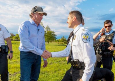 Secretary Burgum visits with the NYFO