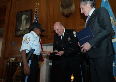 Secretary Burgum attends awards presentation in the WMA