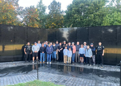The RUSPPA and Active Duty washing of the Vietnam Veterans Wall.